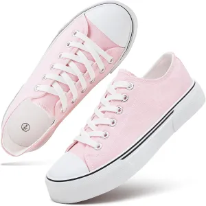 hash bubbie White Sneakers for Women Low Top Canvas Shoes Womens Canvas Sneakers Women's Fashion Sneakers Slip on Casual Tennis Shoes