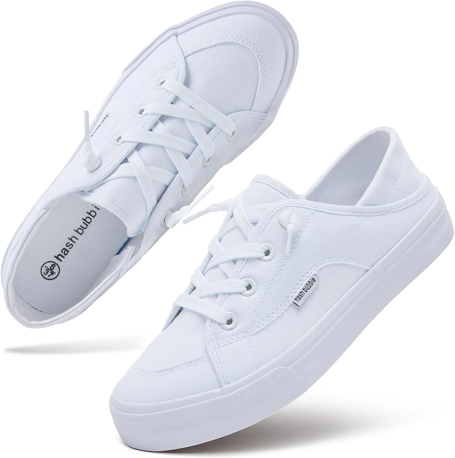 hash bubbie Women's Slip on Shoes Canvas Shoes Non Slip Fashion Sneakers for Women Low Top Loafers