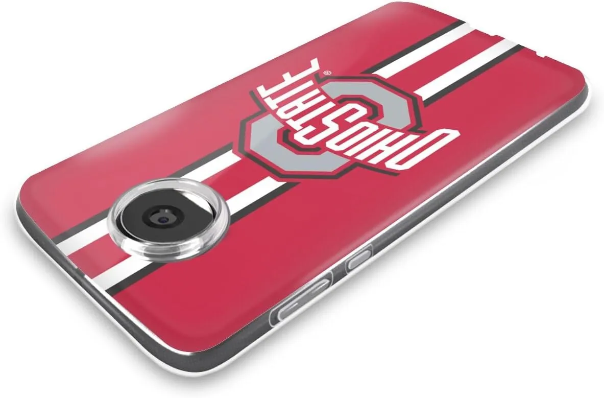 Head Case Designs Officially Licensed Ohio State University Stripes Logo Soft Gel Case Compatible with Motorola Edge 40 Neo 5G