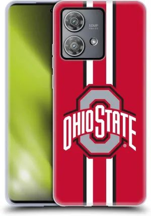 Head Case Designs Officially Licensed Ohio State University Stripes Logo Soft Gel Case Compatible with Motorola Edge 40 Neo 5G