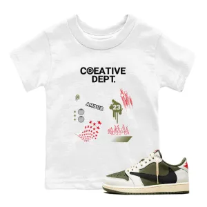 Heavy reduction Convenient delivery Scott Tees Travis Sneaker - Air Dept Creative 1 SNRT Olive Jordan Kids Medium