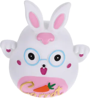 Hemoton Unbreakable Piggy Bank for Boys and Girls Adorable Vinyl Bank Easy Access Slot for Girls Savings Cute Bunny Design for Teaching Money Habits