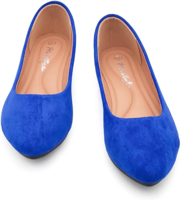 Herstyle Elina Women's Flats, Pointed Toe Ballet Flat Shoes, Slip-On Dressy Flats, Comfortable Casual Ballerina Shoes for Daily Wear, Work, Office, and Party