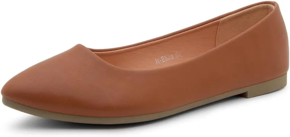 Herstyle Elina Women's Flats, Pointed Toe Ballet Flat Shoes, Slip-On Dressy Flats, Comfortable Casual Ballerina Shoes for Daily Wear, Work, Office, and Party
