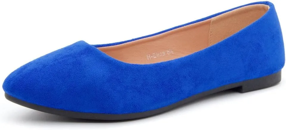Herstyle Elina Women's Flats, Pointed Toe Ballet Flat Shoes, Slip-On Dressy Flats, Comfortable Casual Ballerina Shoes for Daily Wear, Work, Office, and Party