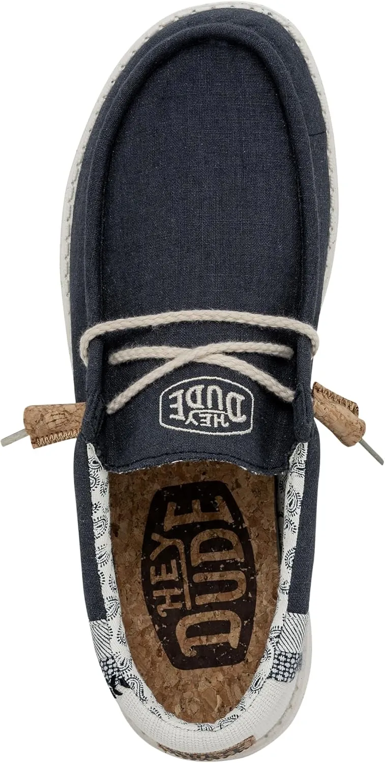 Hey Dude Men's Wally Linen | Men's Loafers | Men's Slip On Shoes | Comfortable & Light-Weight