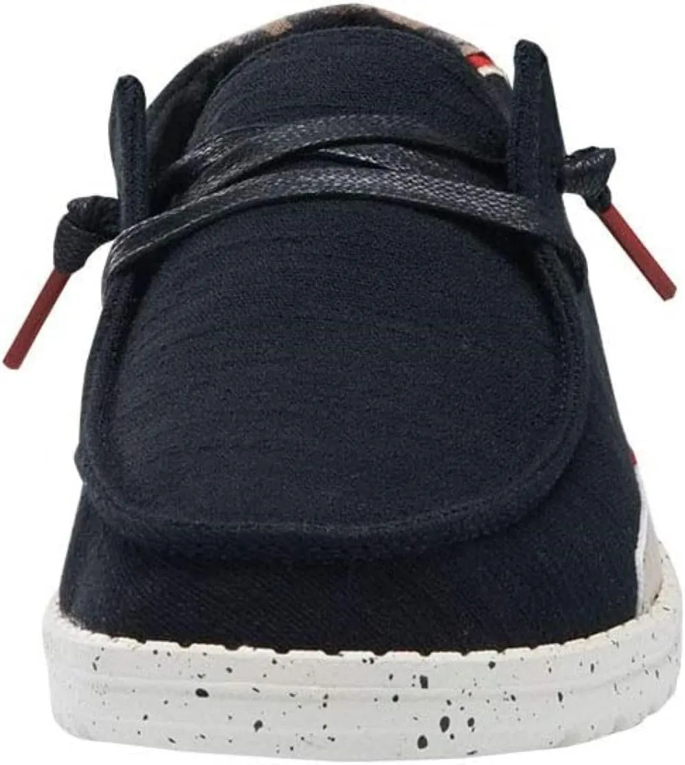 Hey Dude Women's Wendy Linen | Women’s Shoes | Women’s Lace Up Loafers | Comfortable & Light-Weight
