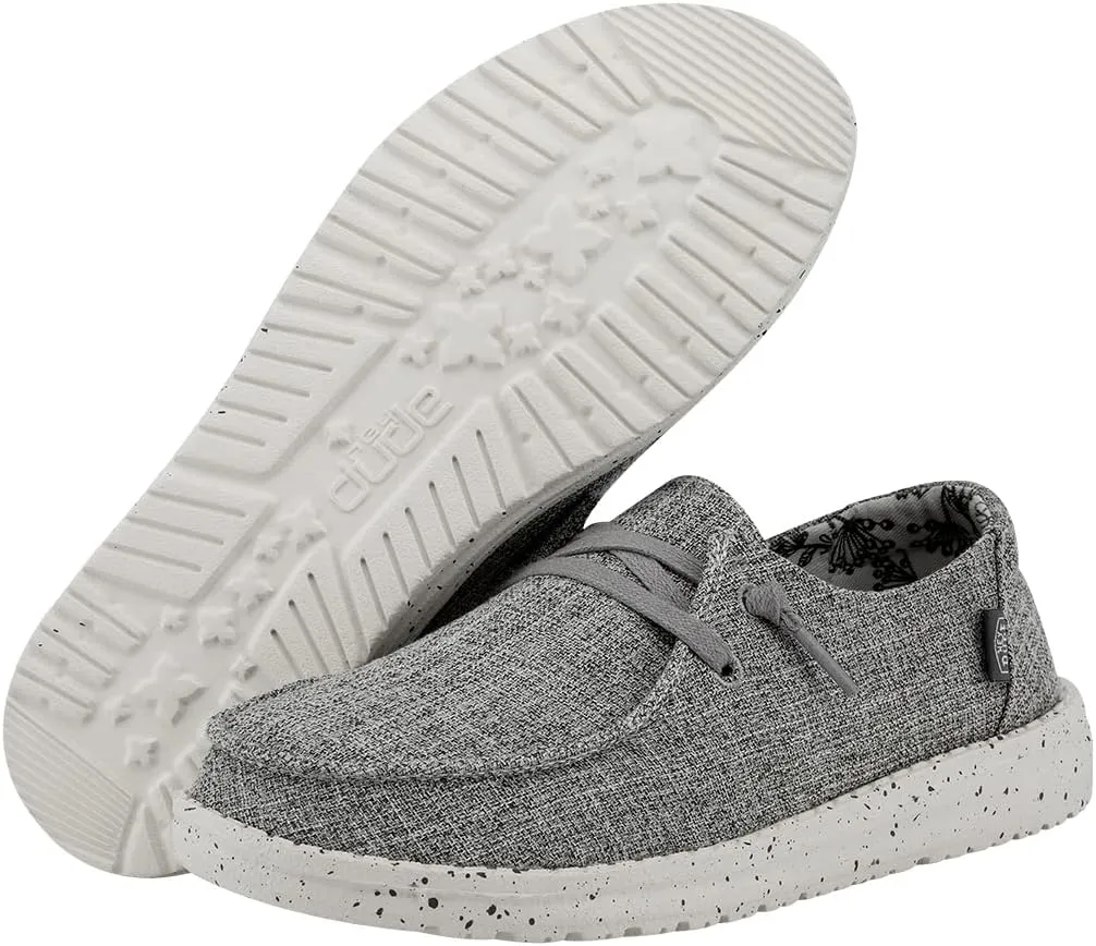 Hey Dude Women's Wendy Linen | Women’s Shoes | Women’s Lace Up Loafers | Comfortable & Light-Weight