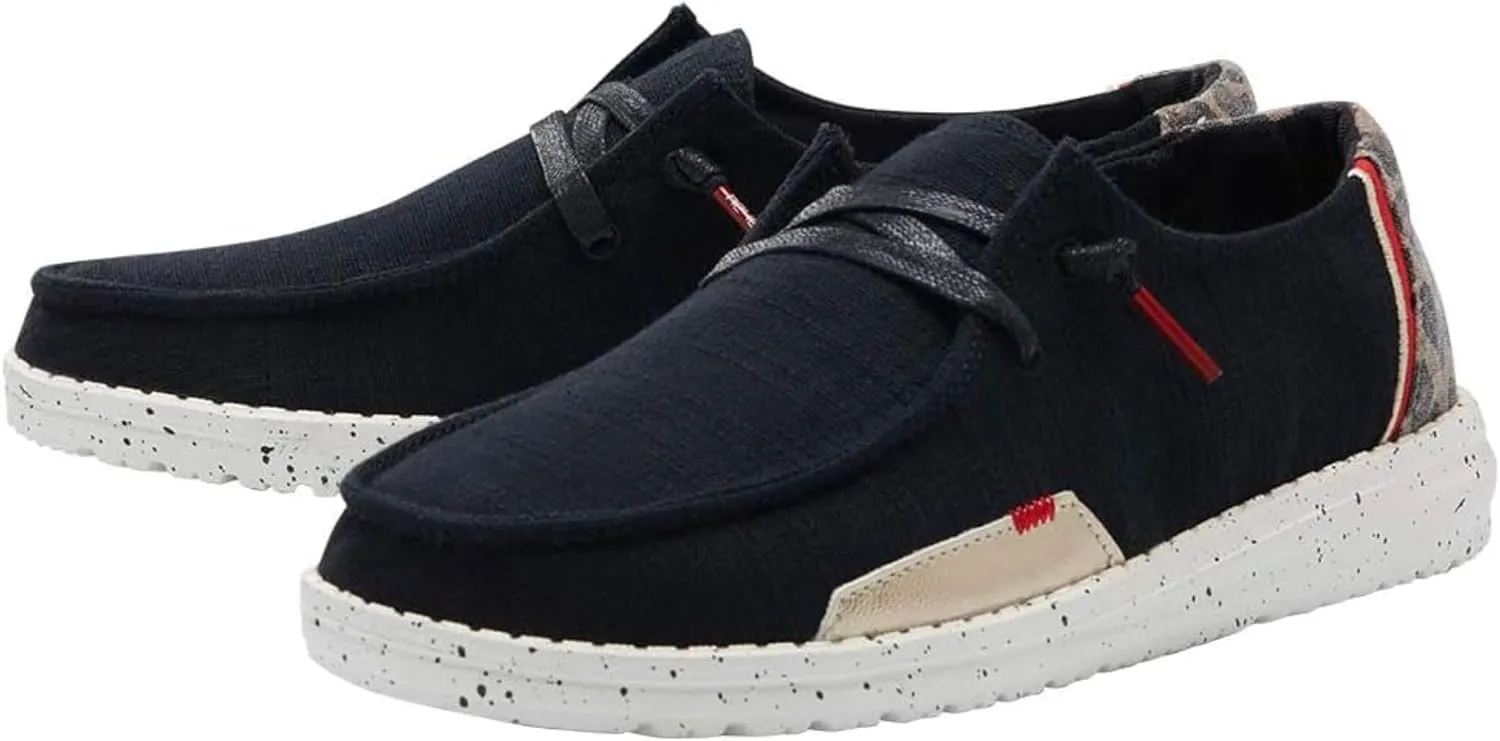 Hey Dude Women's Wendy Linen | Women’s Shoes | Women’s Lace Up Loafers | Comfortable & Light-Weight