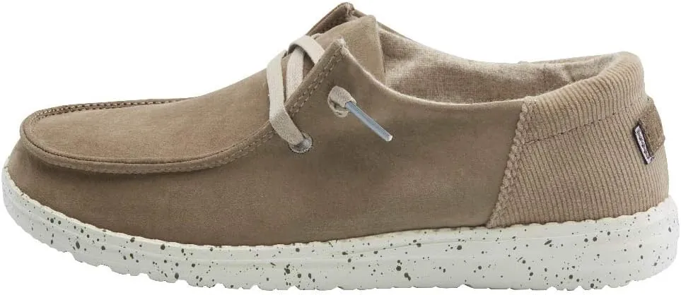 Hey Dude Women's Wendy Suede Nut Size 6 | Women’s Shoes | Women’s Lace Up Loafers | Comfortable & Light-Weight
