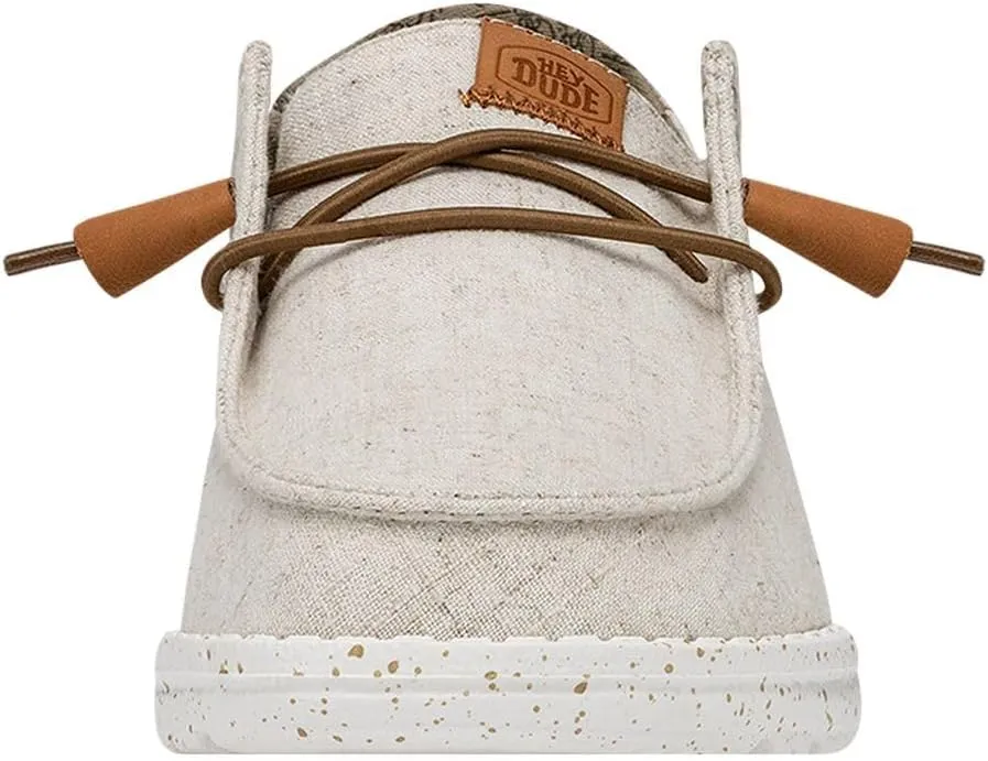 Hey Dude Women's Wendy Washed Canvas | Women’s Shoes | Women’s Lace Up Loafers | Comfortable & Light-Weight