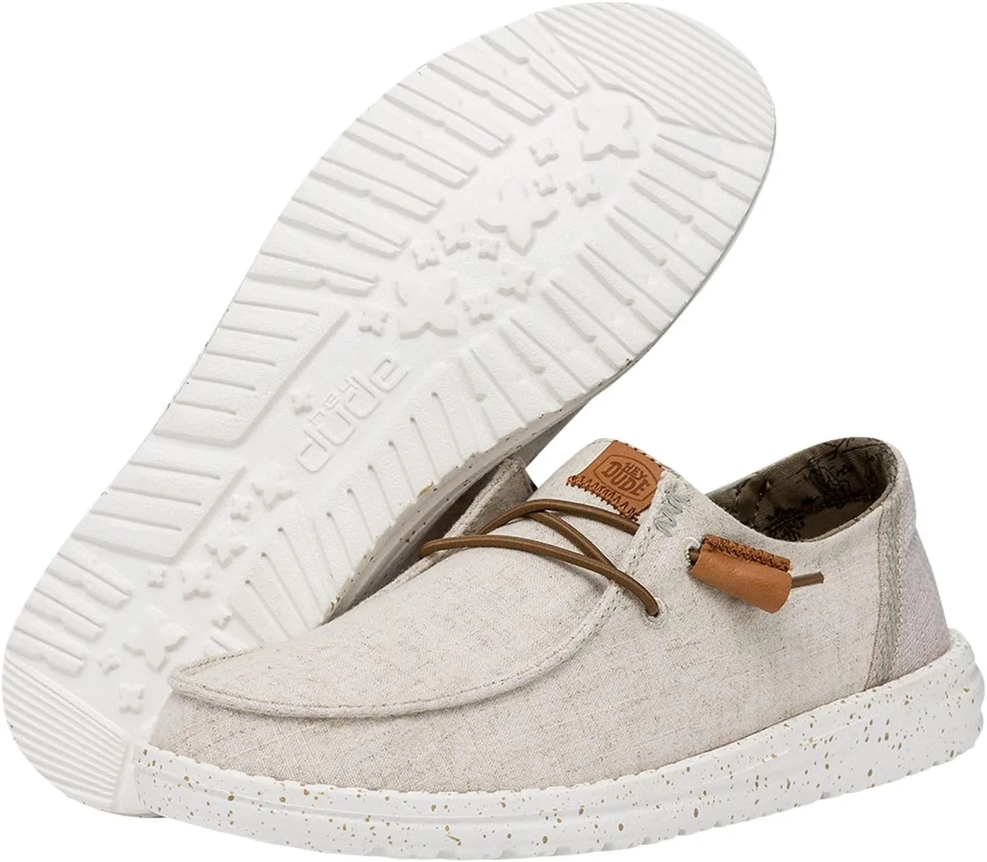 Hey Dude Women's Wendy Washed Canvas | Women’s Shoes | Women’s Lace Up Loafers | Comfortable & Light-Weight
