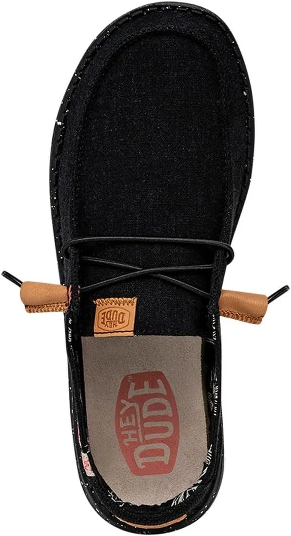 Hey Dude Women's Wendy Washed Canvas | Women’s Shoes | Women’s Lace Up Loafers | Comfortable & Light-Weight