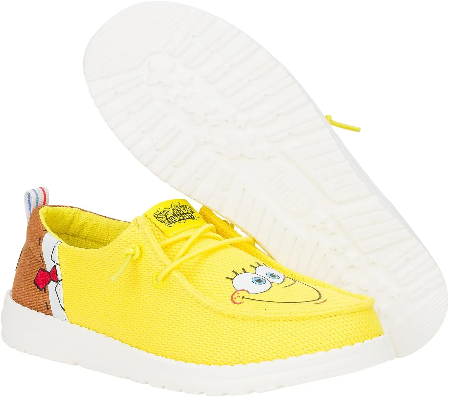 HEYDUDE X Spongebob, Women’s Slip-on Loafers, Comfortable & Light-Weight