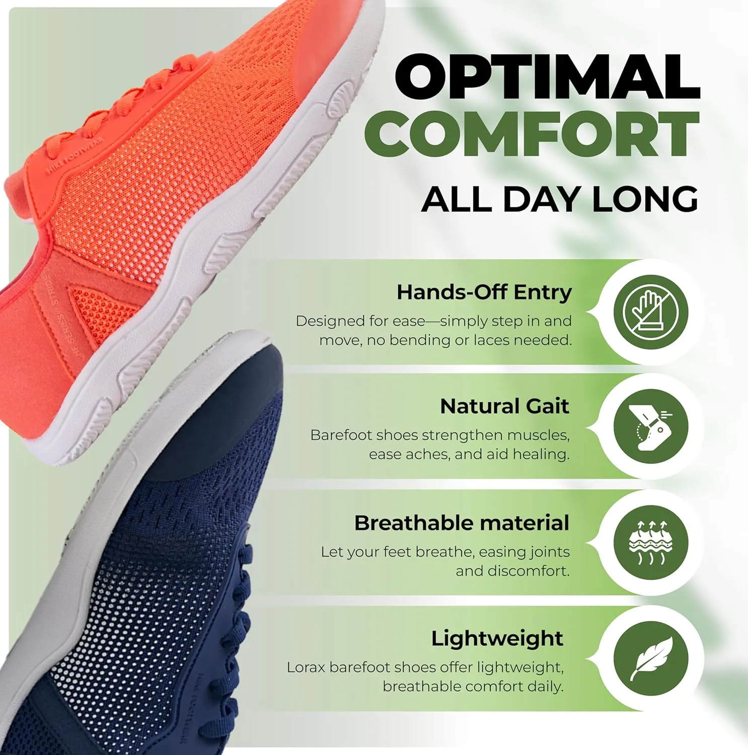 HF Stride – Hands-Off & Ergonomic Barefoot Shoes, Thin Sole & Ultra-Light, Effortless Wear Unisex