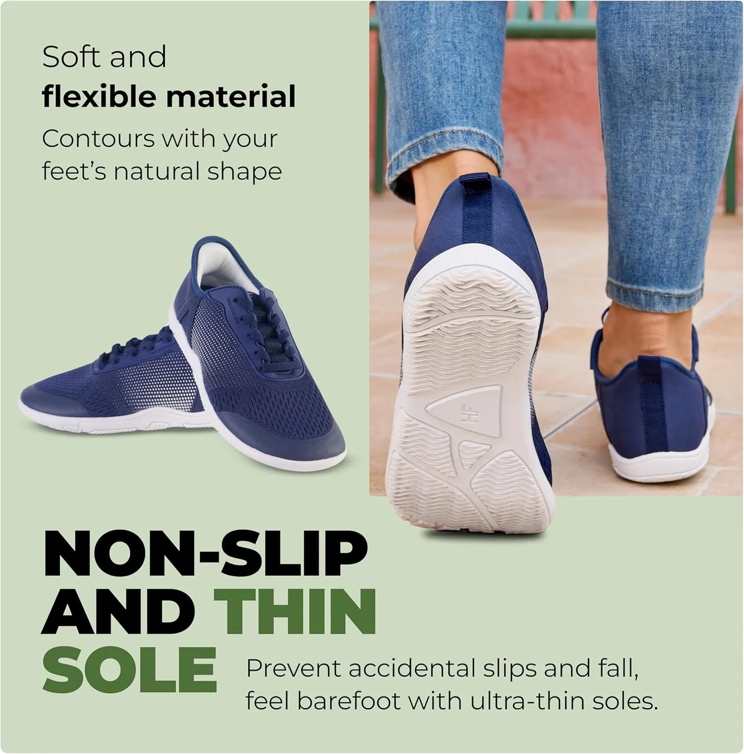 HF Stride – Hands-Off & Ergonomic Barefoot Shoes, Thin Sole & Ultra-Light, Effortless Wear Unisex