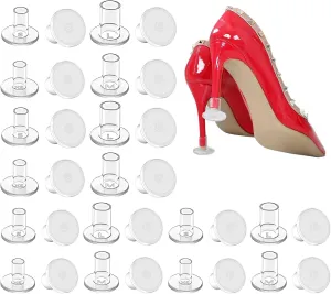High Heel Protectors, 16 Pairs Heel Stoppers & Heel Repair Caps - 4 Sizes Shoe Heel Cover for Women Perfect for Weddings, Grass, Gravel，Wetlands