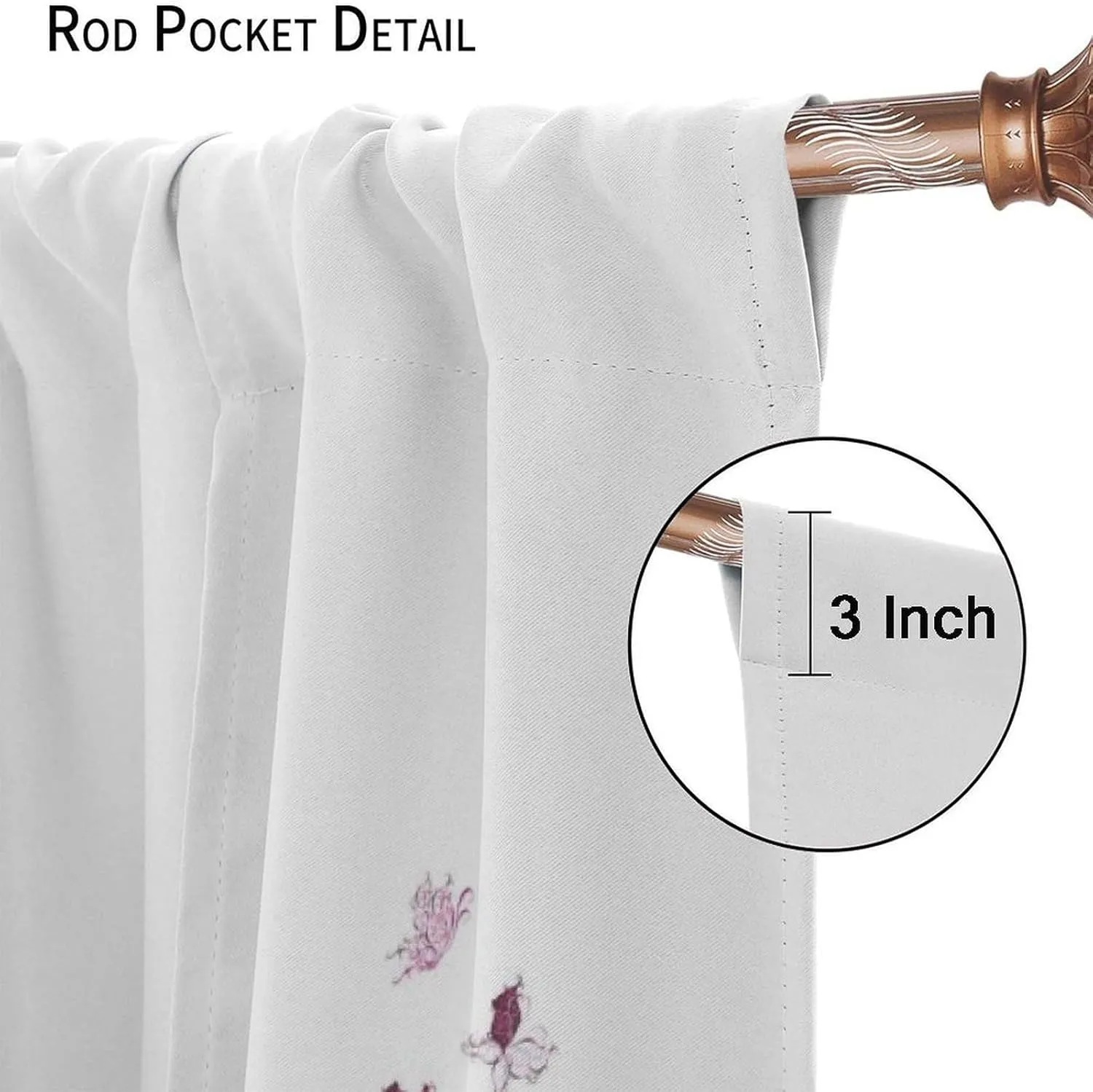 High Heel Shoe Curtains, Girls Lady Floral Eiffel Tower Cloth Farbic Window Treatment Curtains Bedroom Dining Room Living Room Office Kitchen Cafe Drapes, 42x63 in