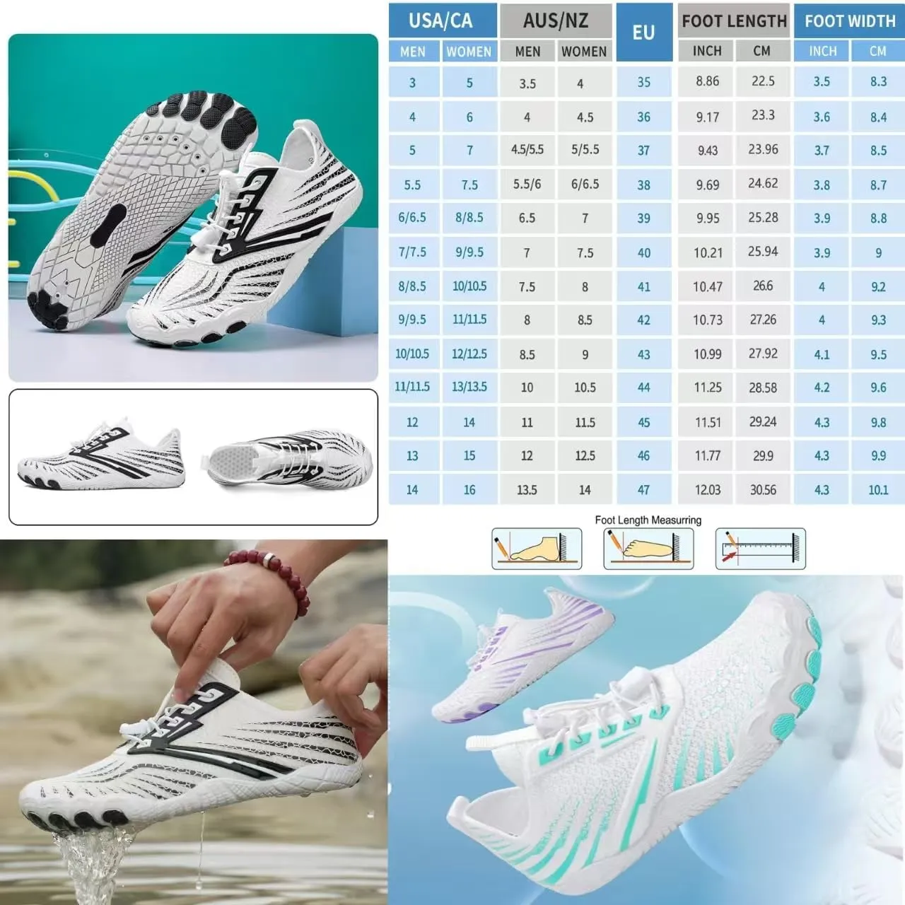 Hike Barefoot Shoes Womens,New Barefoot Footwear, Non-Slip Water Shoes,Breathable & Non-Slip Athletic Footwear,Wide Toe with Hike