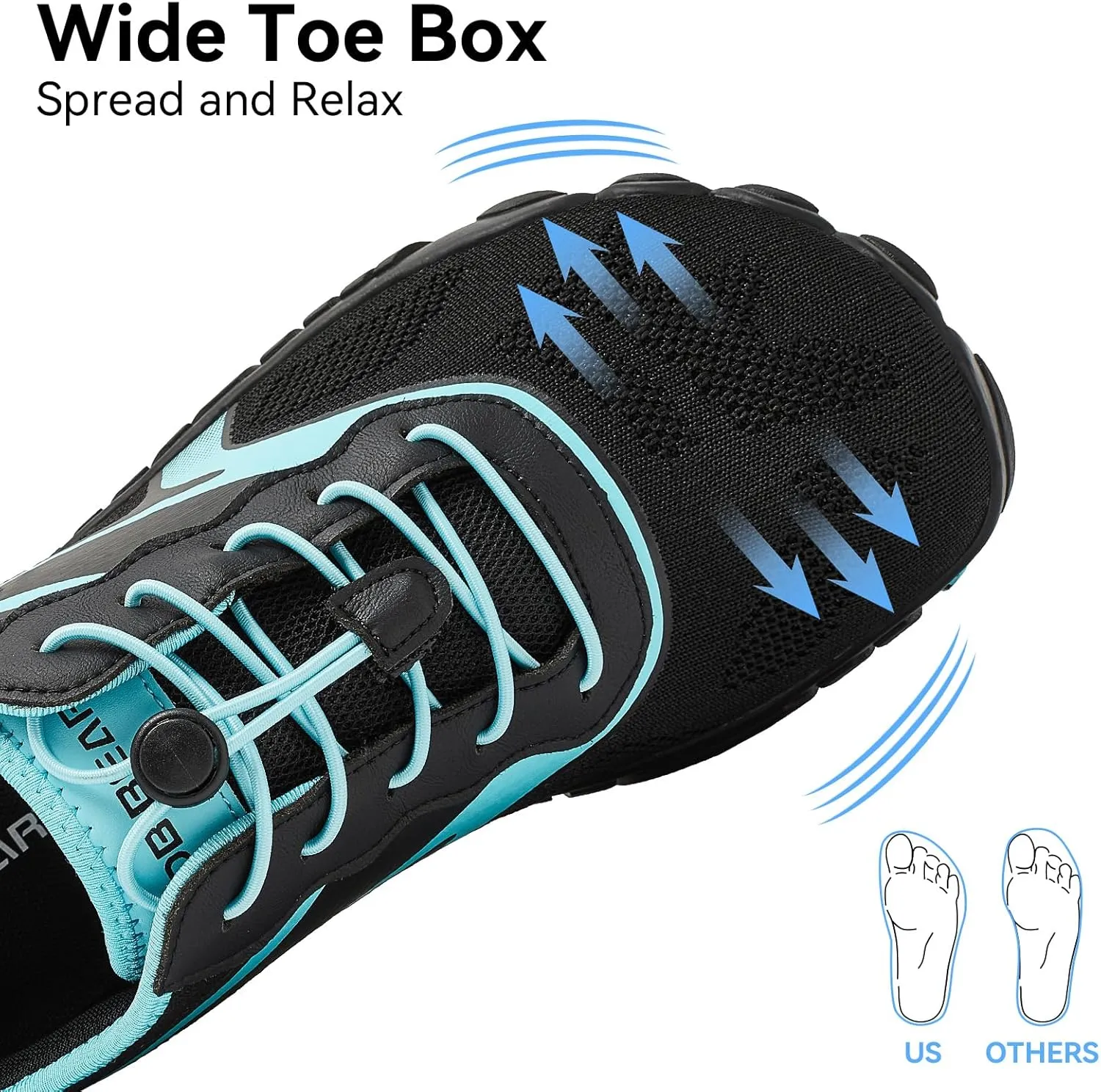 HOBIBEAR Barefoot Shoes for Women Men Wide Toe Box Zero Drop Cross-Training Minimalist Unisex