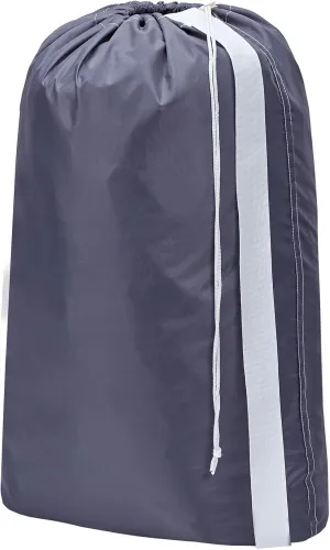 HOMEST XL Nylon Laundry Bag with Strap, Large Dirty Garments Organizer, Easy Fit a Hamper or Clothing Basket, Can Carry Up to 4 Loads of Clothes, Gray