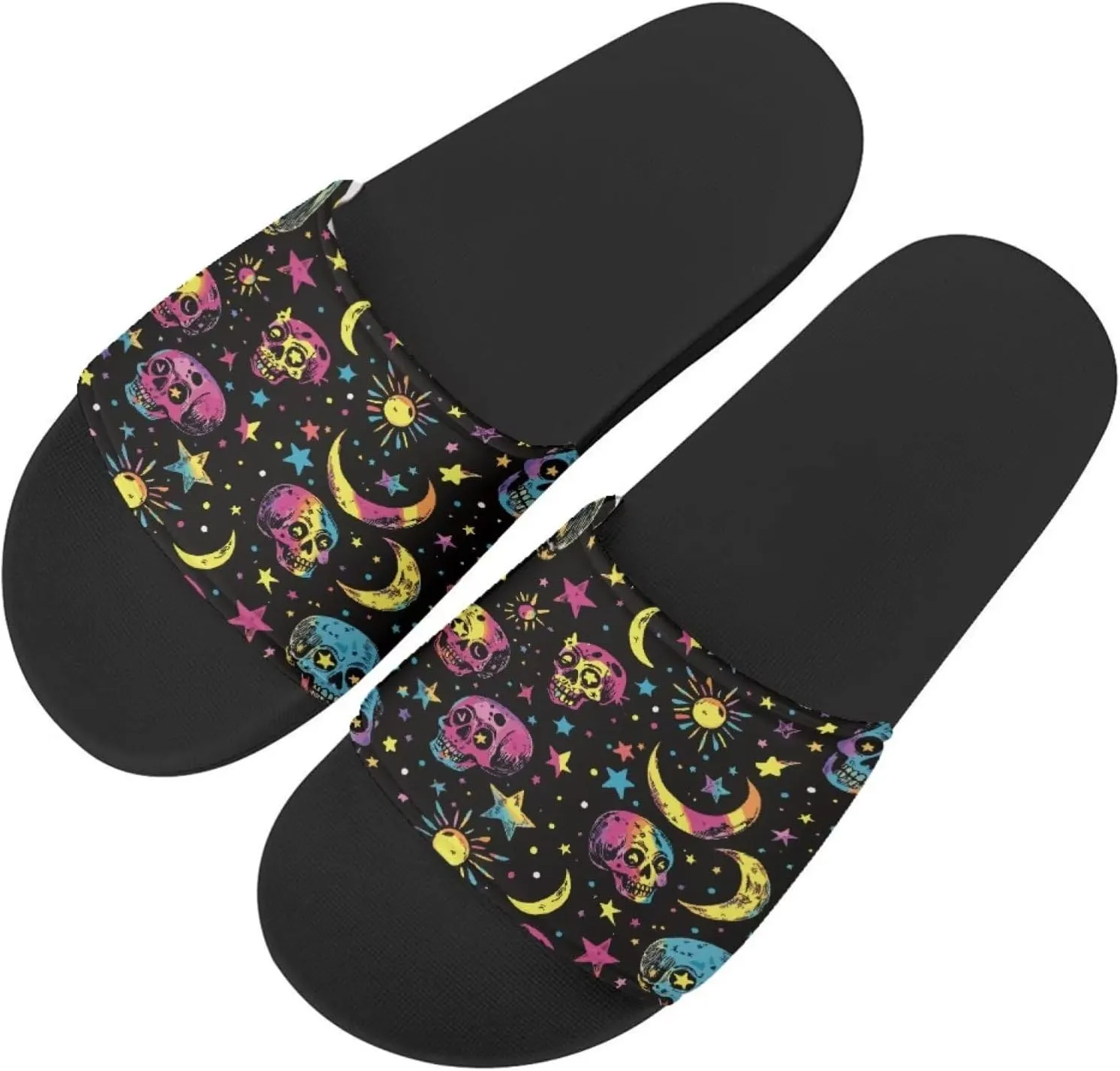 Howilath Cute Animals Pattern Summer Slide Slippers for Women Kids, Soft Sole Non-Slip Open Toe Slippers Slide Sandal