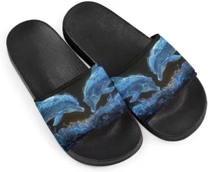 Howilath Novelty Pattern Summer Slide Slippers for Women Kids, Comfortable Soft Sole Non-Slip Slippers Slide Sandal
