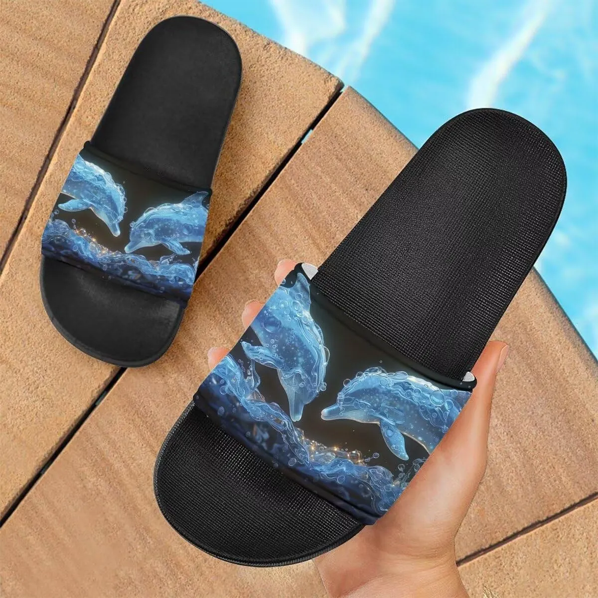 Howilath Novelty Pattern Summer Slide Slippers for Women Kids, Comfortable Soft Sole Non-Slip Slippers Slide Sandal