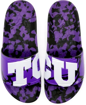 Hype Unisex Texas Christian University Slydr Slide Sandals - Purple/White