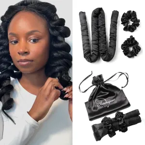 INDIQUE Satin Heatless Curlers – No Damage, Frizz-Free Curls for All Hair Types – Soft, Lightweight, Easy Use