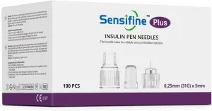 Insulin Pen Needles, 31g 5mm Insulin Needles for Insulin Injections, Compatible with Most Diabetic Pens, Flat Pen Needle 100/box (3/16")