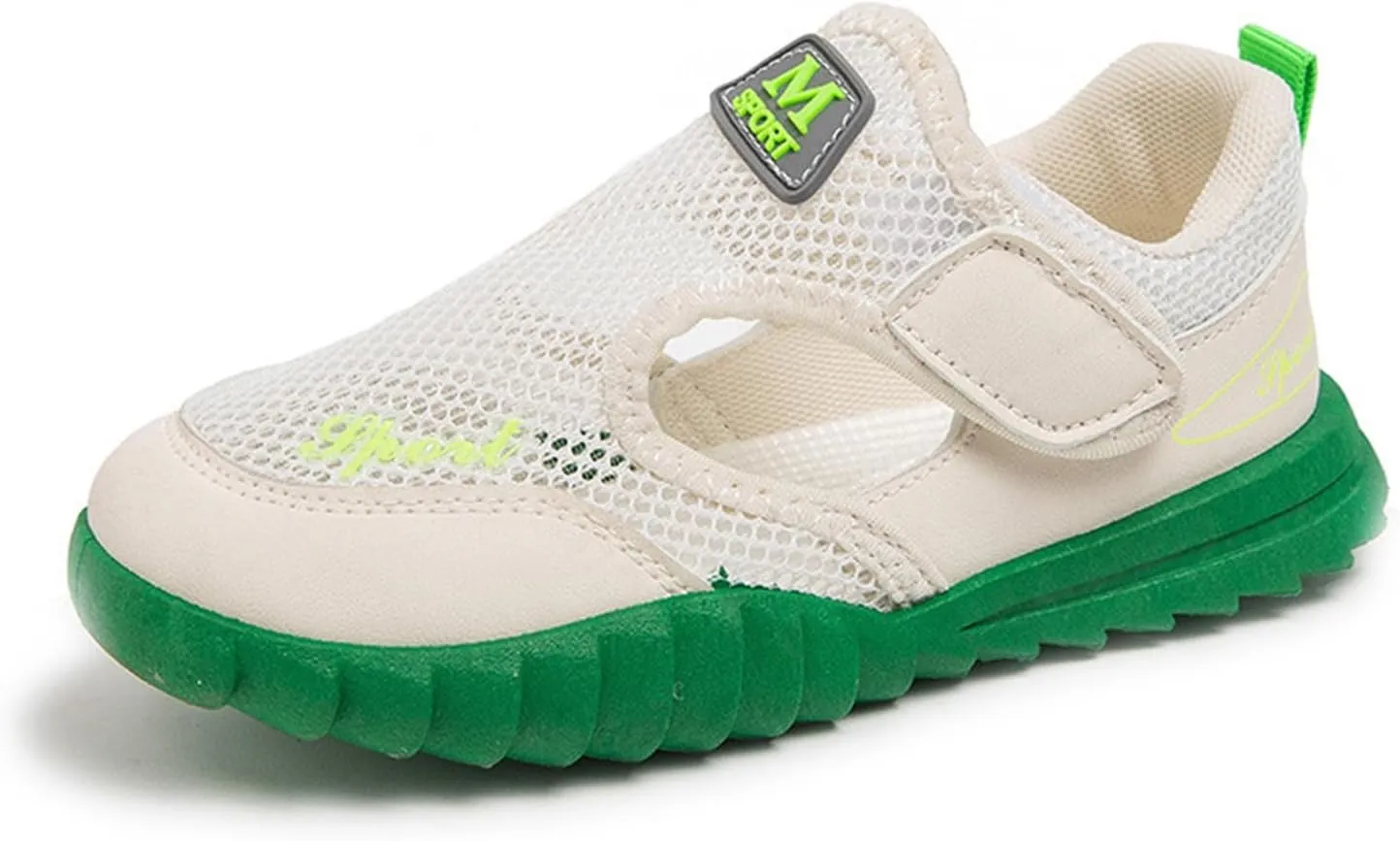 IWIHMIV Girls Athletic Sandals Boys Closed Toe Lightweight Mesh Sports Shoes Beach Summer Soft Sole Sandal for Toddler