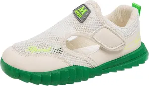 IWIHMIV Girls Athletic Sandals Boys Closed Toe Lightweight Mesh Sports Shoes Beach Summer Soft Sole Sandal for Toddler