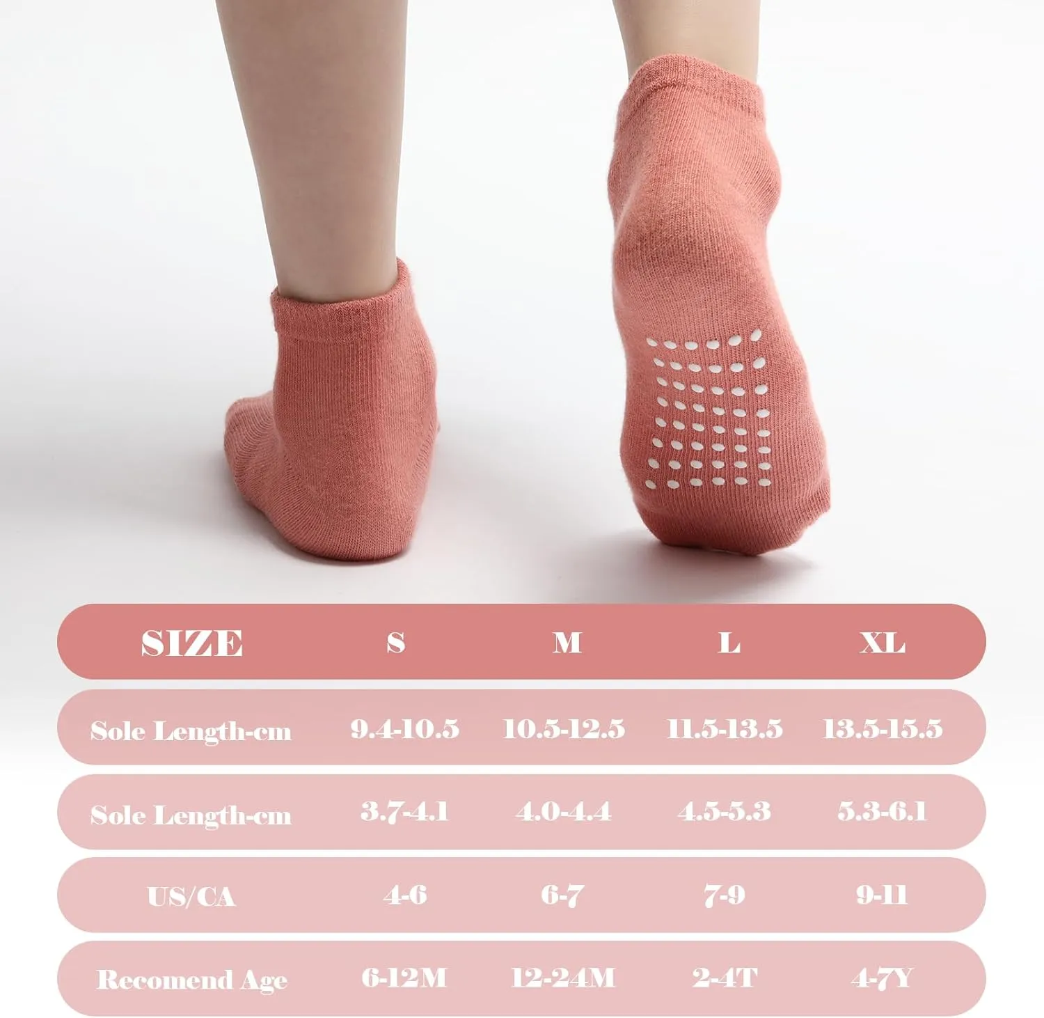 JAKIDAR 12 Pair Baby Toddler Socks Non-Slip Grip Cotton Ankle Socks for Boys Girls Non Skid Soles for Infants Kids
