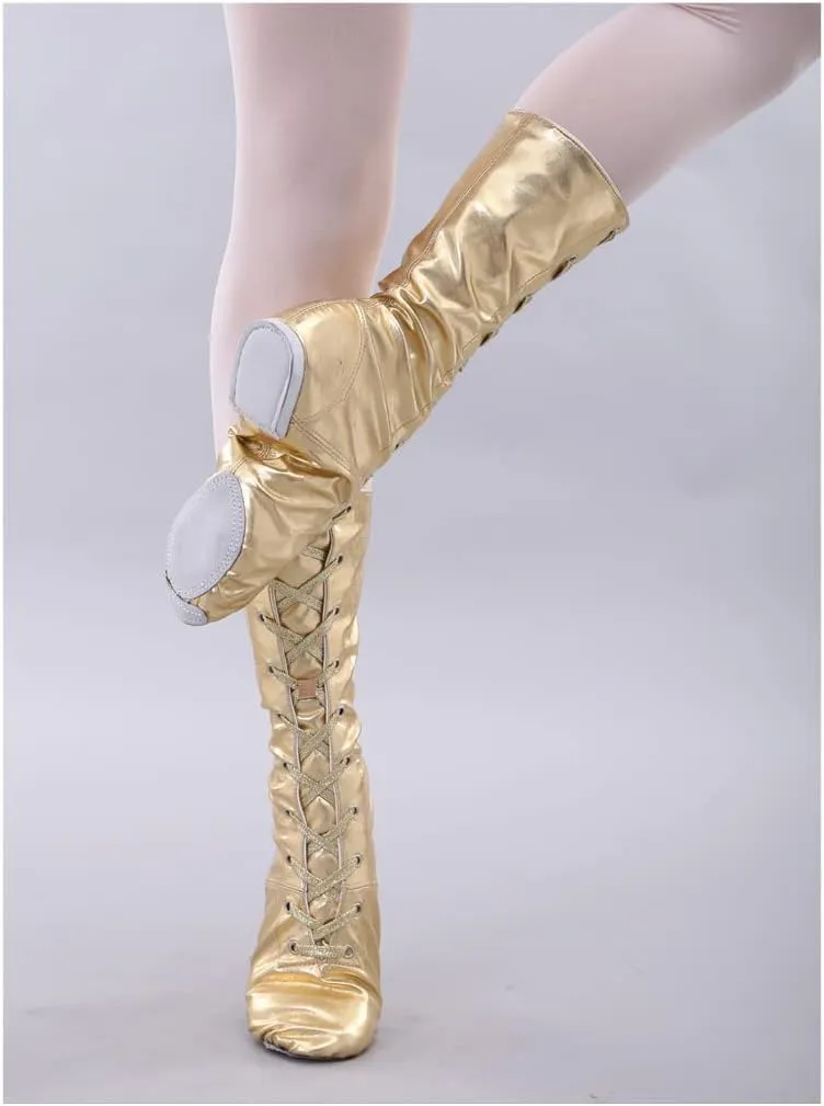 Jazz Dance Shoes Split Sole Kids Dancing Sneakers High Top Boots for Men