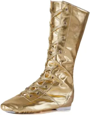Jazz Dance Shoes Split Sole Kids Dancing Sneakers High Top Boots for Men