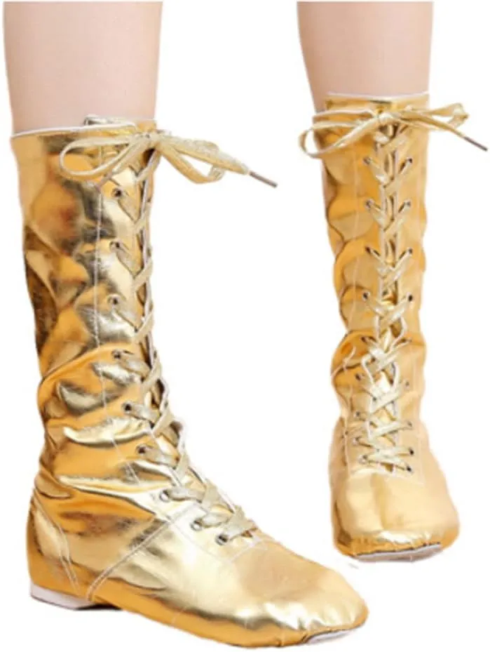 Jazz Dance Shoes Split Sole Kids Dancing Sneakers High Top Boots for Men