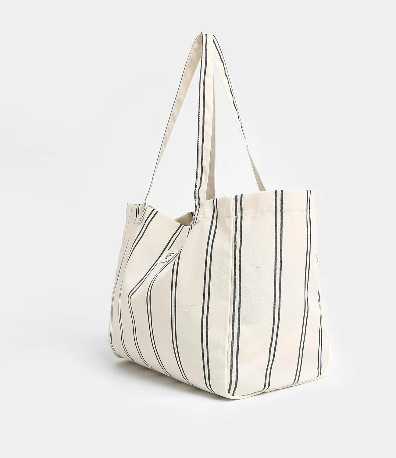 Jeelow Large Capacity Canvas Tote Bag Wide Straps Durable Shoulder Handbag for Women Daily Use Travel Shopping