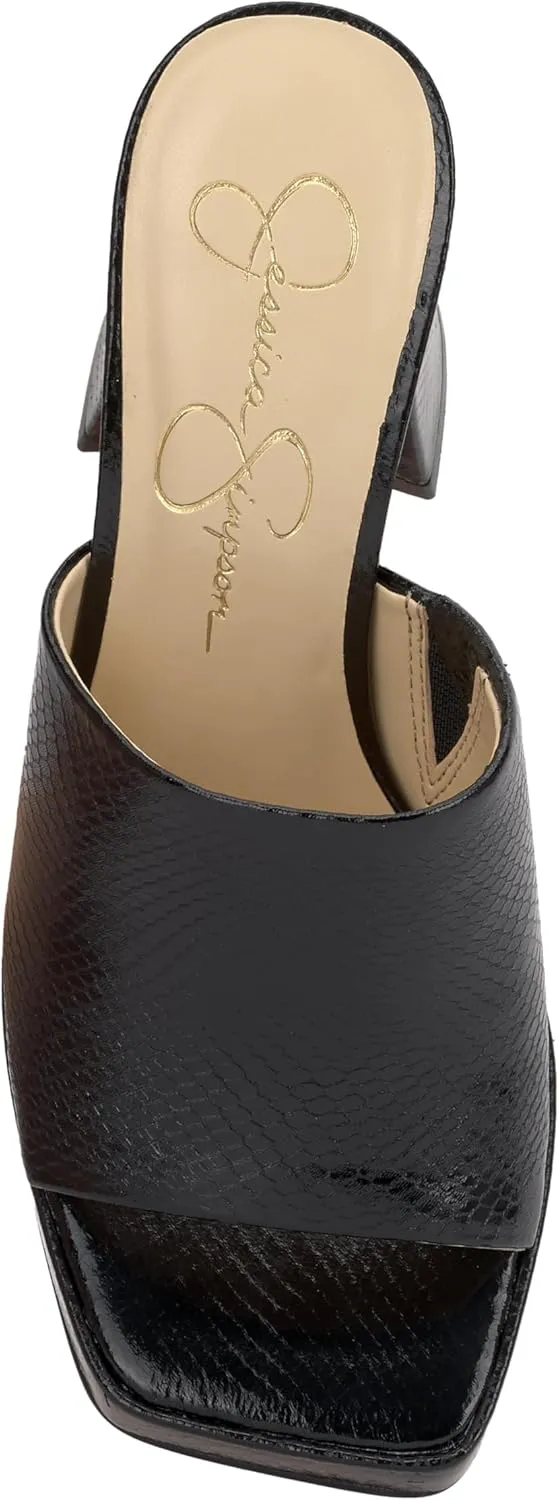 Jessica Simpson Womens Kashet Patent Block Heel Pumps
