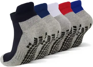 JHM No Show Short Cut Low Cut Anti Slip Non Slip,Non Skid Slipper Hospital,Sport,Athletic Socks with grips