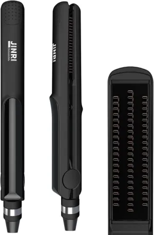 JINRI Volumizing Hair Iron, Pumped-Up Volume, Adjustable Temp, 360 ° Tail Rotation, Lasting Hair Volume, for Short Or Thin Hair, Black