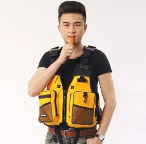 JKSPORTS Fishing Vest Safety Life Jacket for Swimming Sailing Boating Kayak Floating Multifunction for Men and Women Vest/Kayak