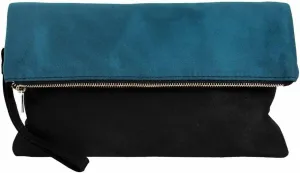 JNB Soft Faux Suede Colorblock Wristlet