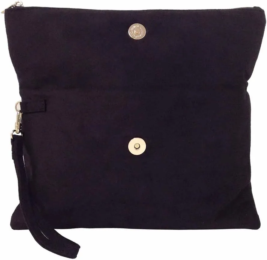 JNB Soft Faux Suede Colorblock Wristlet