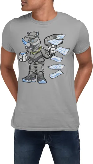 Jordan 11 Cool Grey Men's T Shirt to Match Sneakers, Urban Clothing Graphic Tee to Match Back to Jordan 11s