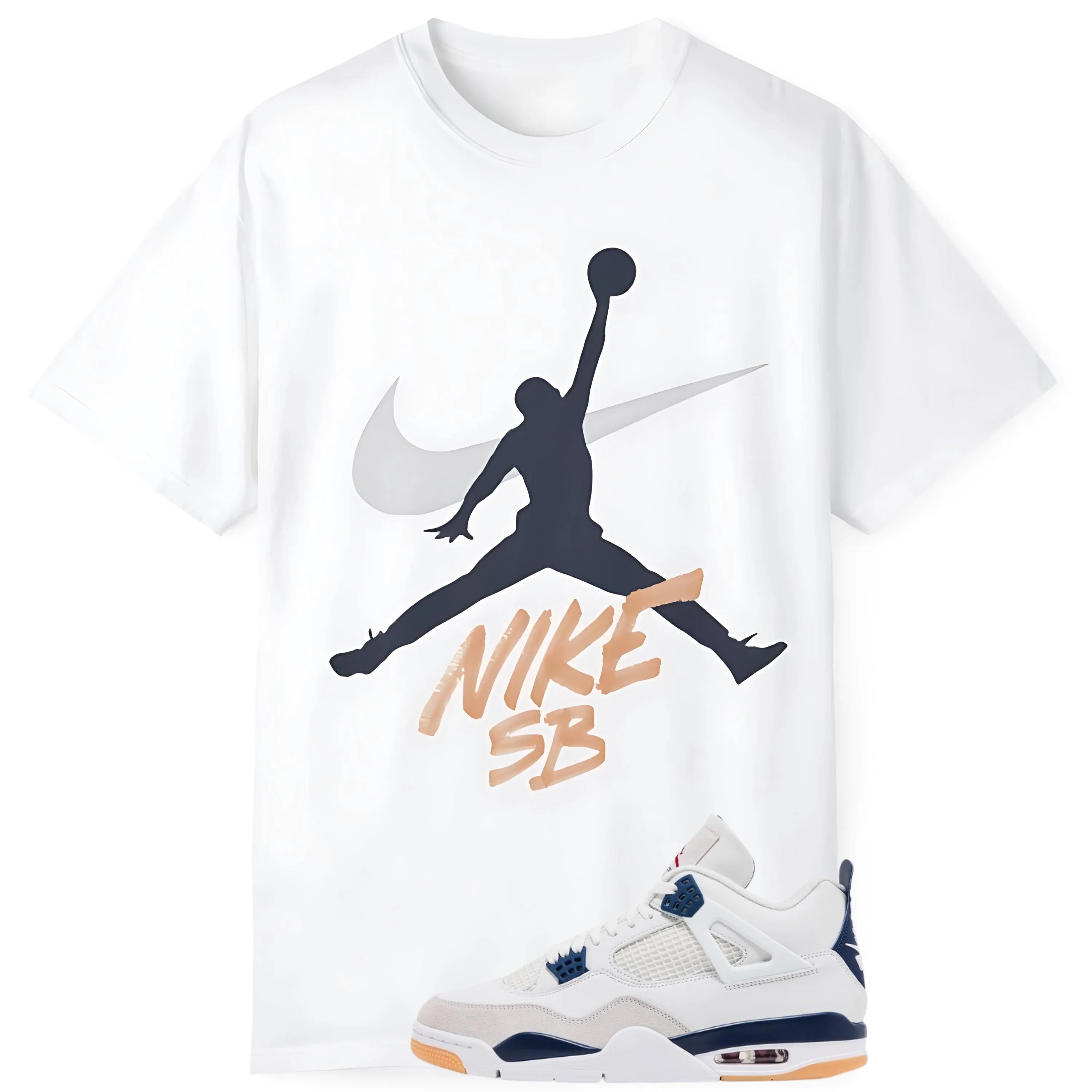 Jordan x SB Jumpman Tee Match for Jordan 4 Retro Navy