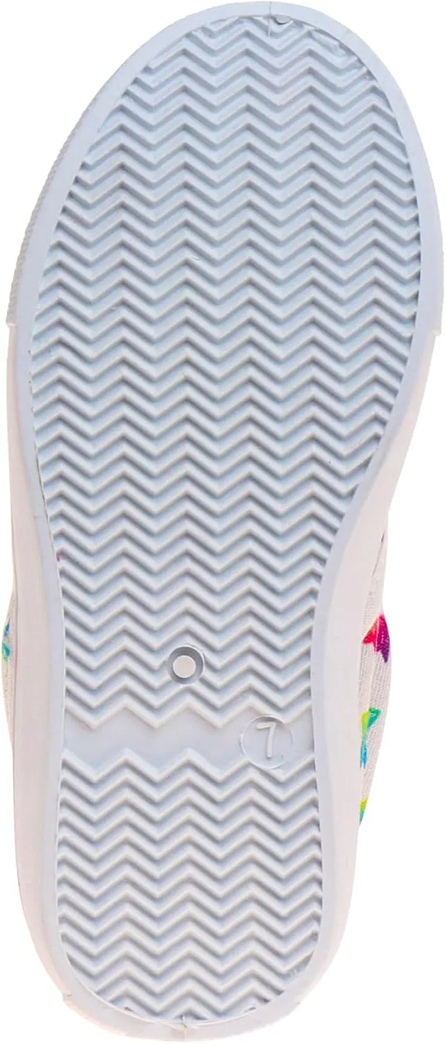 Josmo Girl's Unicorn and Stars Prints Low Top Casual Canvas Sneaker Tennis