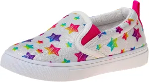 Josmo Girl's Unicorn and Stars Prints Low Top Casual Canvas Sneaker Tennis