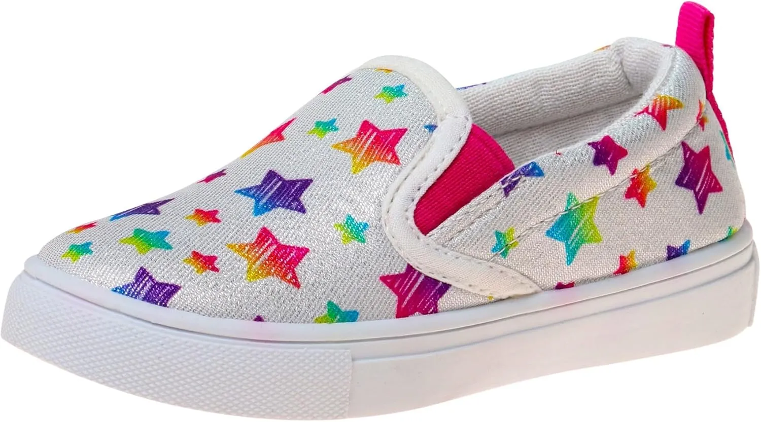 Josmo Girl's Unicorn and Stars Prints Low Top Casual Canvas Sneaker Tennis