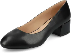 Journee Collection Womens Saarii Block Heel Dress Pumps Cushioned Slip On Covered Round Closed Toe Fashion Shoe